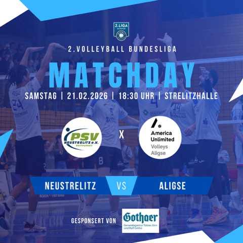 Spieltagsgrafik mit Logos, Titel, Spielbeginn und Ort.