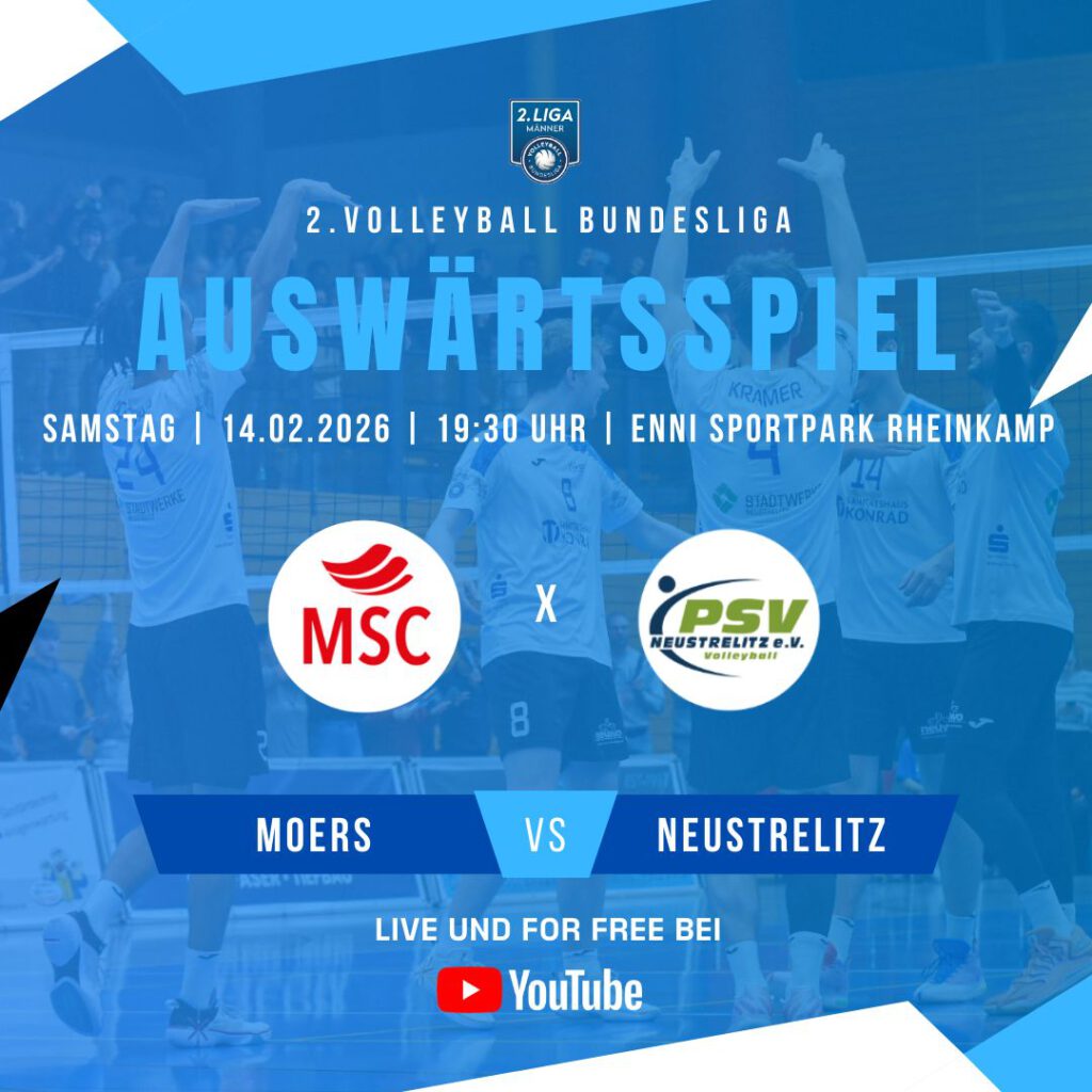 Spieltagsgrafik mit Logos, Titel, Spielbeginn und Ort.